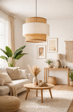Load image into Gallery viewer, Bali Classic - Pendant lamp with Natural bamboo mesh for Home, restaurants and offices.