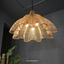 Load image into Gallery viewer, Eclipsa-Unique handmade Woven Hanging Pendant Light, Natural/Cane Pendant Light for Home restaurants and offices.