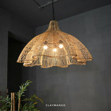 Load image into Gallery viewer, Eclipsa-Unique handmade Woven Hanging Pendant Light, Natural/Cane Pendant Light for Home restaurants and offices.