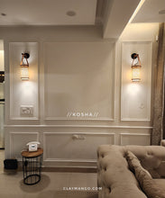 Load image into Gallery viewer, Kosha - Unique handmade Woven Wall Sconce Light, Natural/Bamboo Wall Sconce Light for Home restaurants and offices.