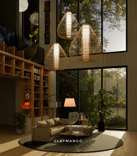 Load image into Gallery viewer, Lumos : Unique handmade Woven Hanging Pendant Light, Natural/Cane Pendant Light for Home restaurants and offices.