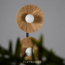 Load image into Gallery viewer, Solara Floor Lamp with Raffia for Home, restaurants and offices.