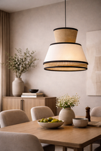 Load image into Gallery viewer, Funnel Classic - Pendant lamp with Natural bamboo mesh for Home, restaurants and offices.