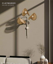 Load image into Gallery viewer, Helion Sconce - Unique Handmade Woven Wall-Mounted Light, Natural/Rattan Wall Light for Home Restaurants and Offices