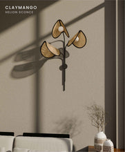 Load image into Gallery viewer, Helion Sconce - Unique Handmade Woven Wall-Mounted Light, Natural/Rattan Wall Light for Home Restaurants and Offices