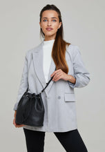 Load image into Gallery viewer, Schwarze Leder-Bucket Bag für Frauen