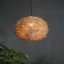 Load image into Gallery viewer, Wegnar - Unique handmade Woven Hanging Pendant Light, Natural/Bamboo Pendant Light for Home restaurants and offices.