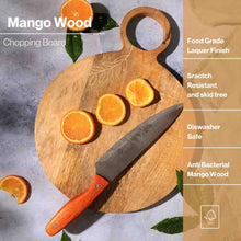 Load image into Gallery viewer, Wooden Chopping Board, Mango Wood, Food Grade Polish, Dishwasher Safe
