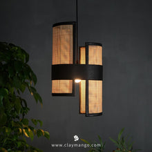 Load image into Gallery viewer, Madhyama - Unique handmade Woven Hanging Pendant Light, Natural/Cane Pendant Light for Home restaurants and offices.