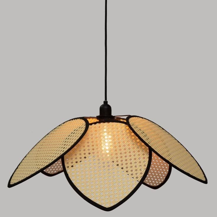 Sersez Lamp - Unique handmade Woven Hanging Pendant Light, Natural/Cane Pendant Light for Home restaurants and offices.