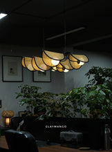 Load image into Gallery viewer, Helios Linear - Unique handmade Woven Hanging Pendant Light, Natural/Cane Pendant Light for Home restaurants and offices.