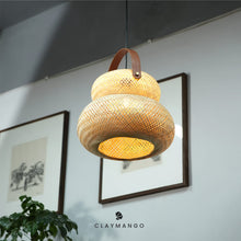 Load image into Gallery viewer, Stupa : Unique handmade Woven Hanging Pendant Light, Natural/Bamboo Pendant Light for Home restaurants and offices.