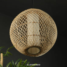 Load image into Gallery viewer, Kanduka 2.0 : Unique handmade Woven Hanging Pendant Light, Natural/Cane Pendant Light for Home restaurants and offices.