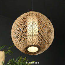 Load image into Gallery viewer, Kanduka 2.0 : Unique handmade Woven Hanging Pendant Light, Natural/Cane Pendant Light for Home restaurants and offices.