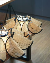 Load image into Gallery viewer, Helios - Unique handmade Woven Hanging Pendant Light, Natural/Cane Pendant Light for Home restaurants and offices.