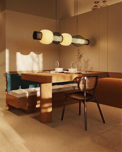 Load image into Gallery viewer, Avenya Linear - Linear Industrial Pendant lamp Metal with Paper for Home, Restaurants and Offices.