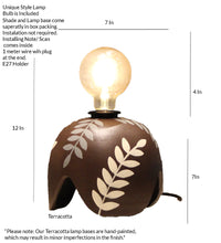 Load image into Gallery viewer, Stylish Bulb Brown Designer Clay Table Lamp