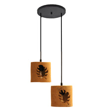 Load image into Gallery viewer, leaf cutting earth color cluster Hanging Light