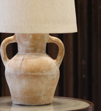 Load image into Gallery viewer, Terracotta Color white design Table lamp