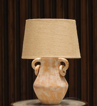 Load image into Gallery viewer, Terracotta color distree finish table lamp