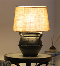 Load image into Gallery viewer, Black Diamond antuque Terracotta Table Lamp