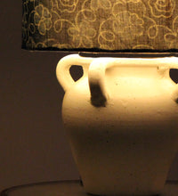 Load image into Gallery viewer, 4 handles pot design white Ceramics Table Lamp