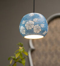 Load image into Gallery viewer, Blue Flower Big Single - Terracotta Lamp