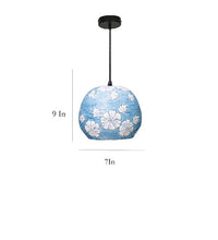 Load image into Gallery viewer, Blue Flower Big Single - Terracotta Lamp