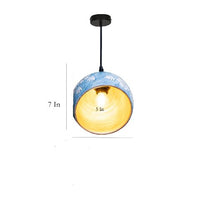 Load image into Gallery viewer, Blue Flower Angle Lamp - Terracotta Lamp