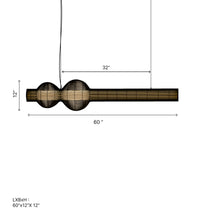 Load image into Gallery viewer, Ripple Linear - Linear Industrial Pendant lamp Metal with Cane for Home, Restaurants and Offices.