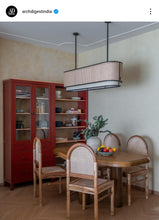 Load image into Gallery viewer, Azon linear - Industrial Pendant lamp with Natural bamboo mesh for Home, restaurants and offices.