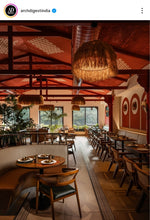 Load image into Gallery viewer, Morocco Linear lamp - Natural bamboo mesh and Raffia Grass for Home, restaurants and offices.