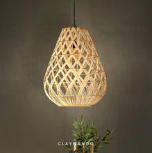Load image into Gallery viewer, Ojas : Unique handmade Woven Hanging Pendant Light, Natural/Cane Pendant Light for Home restaurants and offices.