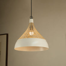 Load image into Gallery viewer, Conix : Unique handmade Woven Hanging Pendant Light, Natural/Cane Pendant Light for Home restaurants and offices.