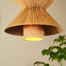 Load image into Gallery viewer, Cora : Unique handmade Woven Hanging Pendant Light, Natural/Cane Pendant Light for Home restaurants and offices (1 piece)