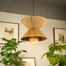 Load image into Gallery viewer, Cora : Unique handmade Woven Hanging Pendant Light, Natural/Cane Pendant Light for Home restaurants and offices (1 piece)