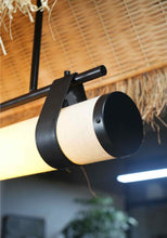 Load image into Gallery viewer, Morocco Hut Linear lamp - Natural cane mesh and Raffia Grass for Home, Restaurants and Offices