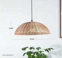 Load image into Gallery viewer, Vassa : Unique handmade Woven Hanging Pendant Light, Natural/Cane Pendant Light for Home restaurants and offices.