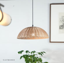 Load image into Gallery viewer, Vassa : Unique handmade Woven Hanging Pendant Light, Natural/Cane Pendant Light for Home restaurants and offices.