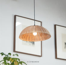 Load image into Gallery viewer, Vassa : Unique handmade Woven Hanging Pendant Light, Natural/Cane Pendant Light for Home restaurants and offices.