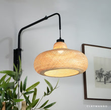Load image into Gallery viewer, Hemis Sconce - Unique handmade Woven Wall Sconce Light, Natural/Bamboo Wall Sconce Light for Home restaurants and offices.