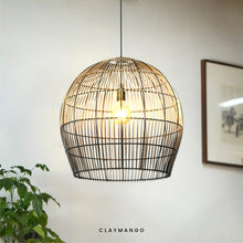 Load image into Gallery viewer, CageGlow-Unique handmade Woven Hanging Pendant Light, Natural/Cane Pendant Light for Home restaurants and offices.