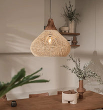 Load image into Gallery viewer, CaneNest-Unique handmade Woven Hanging Pendant Light, Natural/Cane Pendant Light for Home restaurants and offices.