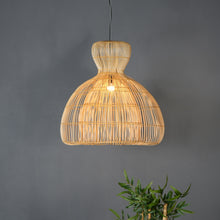 Load image into Gallery viewer, Toscin Glow : Unique handmade Woven Hanging Pendant Light, Natural/Cane Pendant Light for Home Restaurants and Offices.