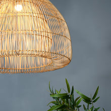 Load image into Gallery viewer, Toscin Glow : Unique handmade Woven Hanging Pendant Light, Natural/Cane Pendant Light for Home Restaurants and Offices.