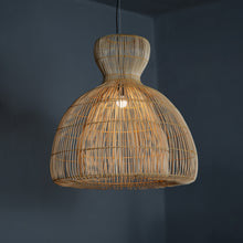 Load image into Gallery viewer, Toscin Glow : Unique handmade Woven Hanging Pendant Light, Natural/Cane Pendant Light for Home Restaurants and Offices.
