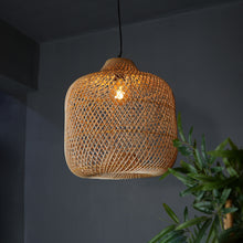 Load image into Gallery viewer, Cage 2.0 : Unique handmade Woven Hanging Pendant Light, Natural/Cane Pendant Light for Home Restaurants and Offices.
