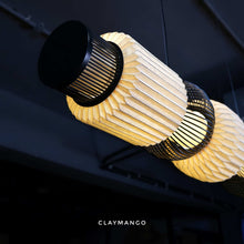 Load image into Gallery viewer, Avenya Linear - Linear Industrial Pendant lamp Metal with Paper for Home, Restaurants and Offices.