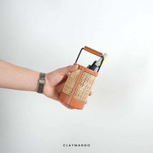 Load image into Gallery viewer, Handwoven Rattan Mesh Pen Stand Organizer for Study & Workspace