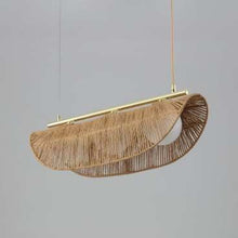 Load image into Gallery viewer, Oyster Linear – Linear Pendant Lamp in Jute Fibre Yarn for Home, Restaurants and Offices
